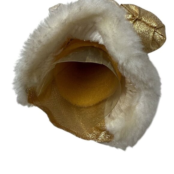 Old World Santa 5.5" Vintage Christmas Decor Gold Fabric Figurine - Picture 8 of 8